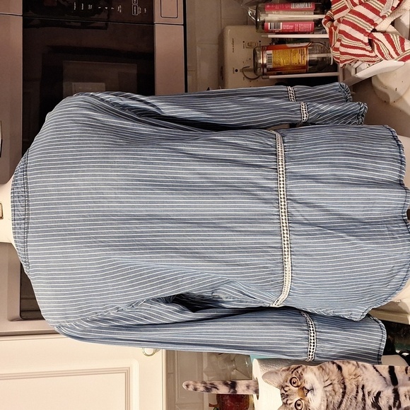 Womens Kim Roger's denim looking long sleeve regular size top XL - Picture 2 of 4